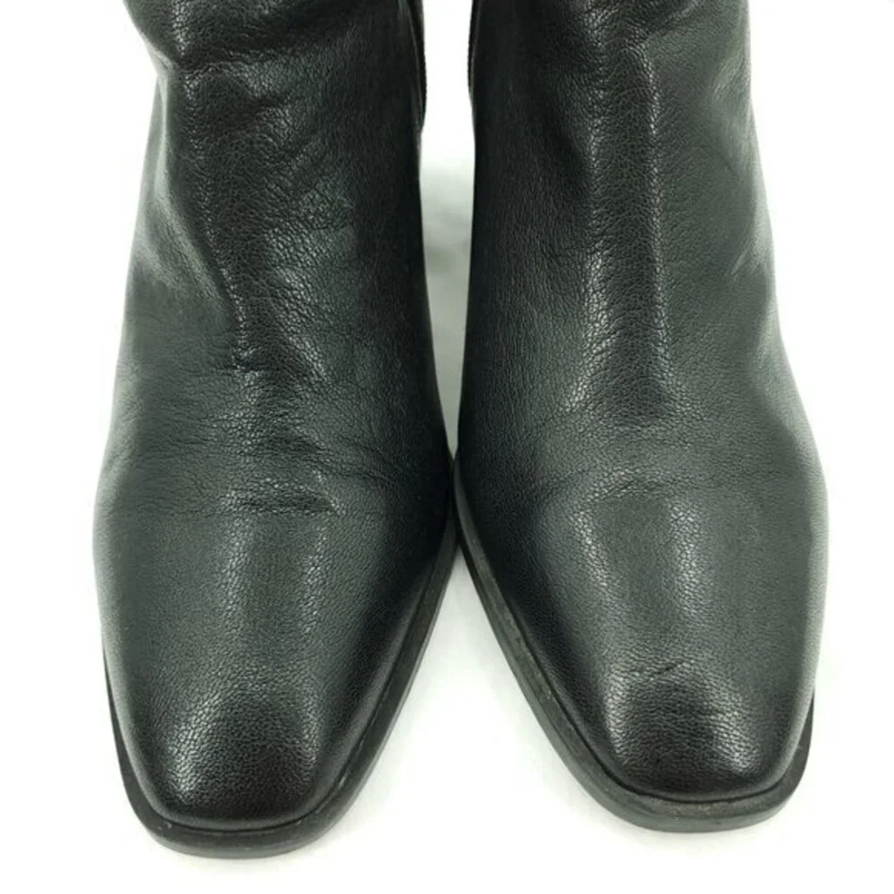 Vionic Lyssa Comfort Heeled Side Zip Ankle Boot 10 Black Leather